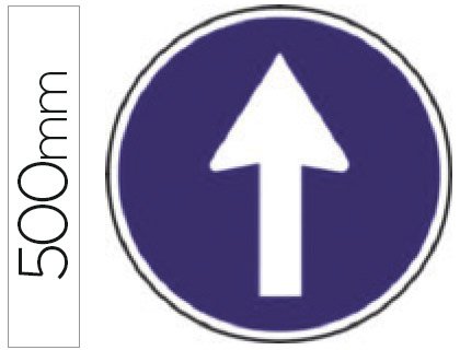 Piktogramm SYSA Straßenschild obligatorisch aus verzinktem Stahl 500 mm von SYSSA