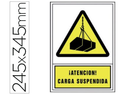 Piktogramm Syssa Warnschild Achtung! Aufhängung aus PVC 245 x 345 mm von SYSSA
