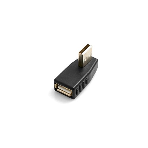 System-S USB Typ A Buchse auf USB Typ A Stecker 90° Links Gewinkelt Winkelstecker Adapter von System-S