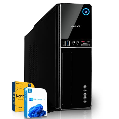 SYSTEMTREFF Mini Office PC AMD Ryzen 5 5600G 6x4.4GHz | AMD RX Vega 7 4K HDMI DX12 | 512GB M.2 NVMe | 32GB DDR4 RAM | WLAN Silent Desktop Computer Rechner für Büro Business Multimedia von SYSTEMTREFF