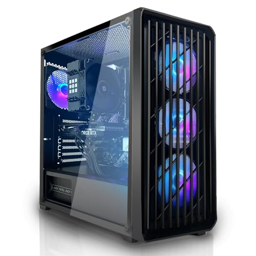 SYSTEMTREFF Basic Gaming PC AMD Ryzen 5 5600G 6x4.4GHz | AMD RX Vega 7 4K HDMI DX12 | 1TB M.2 NVMe | 32GB DDR4 RAM | WLAN Desktop Computer Rechner für Gamer, Zocker von SYSTEMTREFF