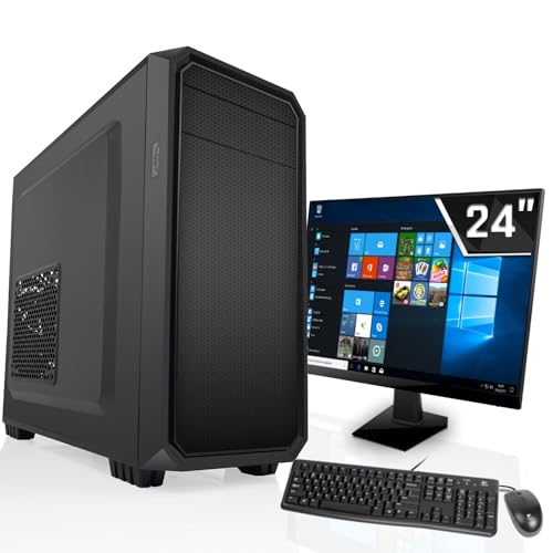 SYSTEMTREFF Office Komplett PC Set AMD Ryzen 5 5600 6x4.4GHz | Nvidia Geforce GT 1030 2GB DX12 | 512GB M.2 NVMe | 16GB DDR4 RAM | Silent Desktop Paket Computer Rechner für Büro Business Multimedia von SYSTEMTREFF