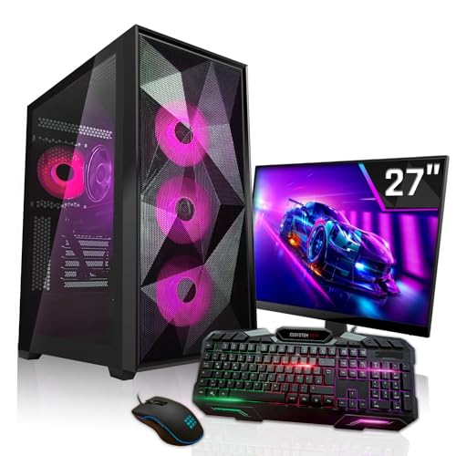 SYSTEMTREFF Gaming Komplett PC Set Intel Core i9-12900F 16x5.1GHz | Nvidia GeForce RTX 4090 24GB DX12 | 2TB M.2 NVMe + 2TB HDD | 32GB DDR5 RAM | WLAN Desktop Paket Computer für Gamer, Gaming von SYSTEMTREFF