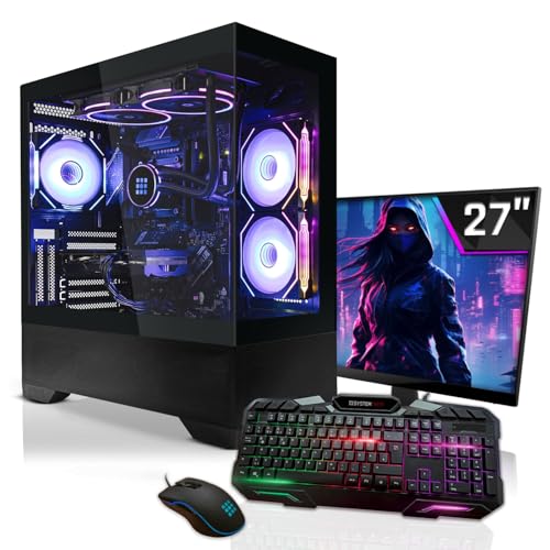 SYSTEMTREFF Gaming Komplett PC Set Intel Core i9-12900K 16x5.2GHz | Nvidia GeForce RTX 4090 24GB DX12 | 2TB M.2 NVMe + 2TB HDD | 32GB DDR5 RAM | WLAN Desktop Paket Computer für Gamer, Gaming von SYSTEMTREFF