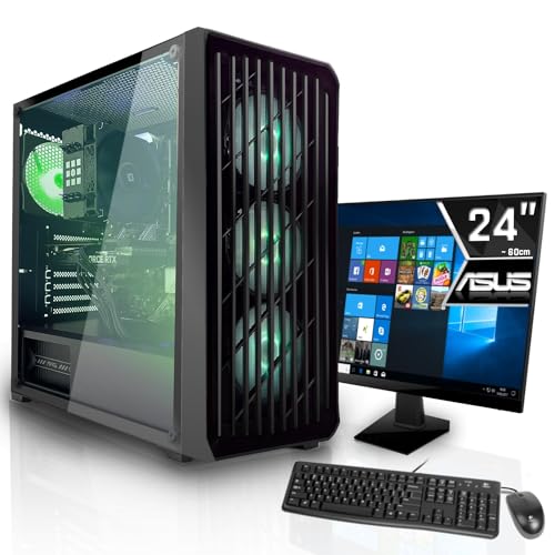 SYSTEMTREFF Gaming Komplett PC Set AMD Ryzen 7 5700X 8x4.6GHz | Nvidia RTX 3050 6GB DX12 | 512GB M.2 NVMe + 512GB SSD | 16GB DDR4 RAM | WLAN Desktop Paket Computer für Gamer, Gaming SYSTEMTREFF Gaming Komplett PC Set AMD Ryzen 7 5700X 8x4.6GHz | Nvidia RTX 3050 6GB DX12 | 512GB M.2 NVMe + 512GB SSD | 16GB DDR4 RAM | WLAN Desktop Paket Computer für Gamer, Gaming von SYSTEMTREFF