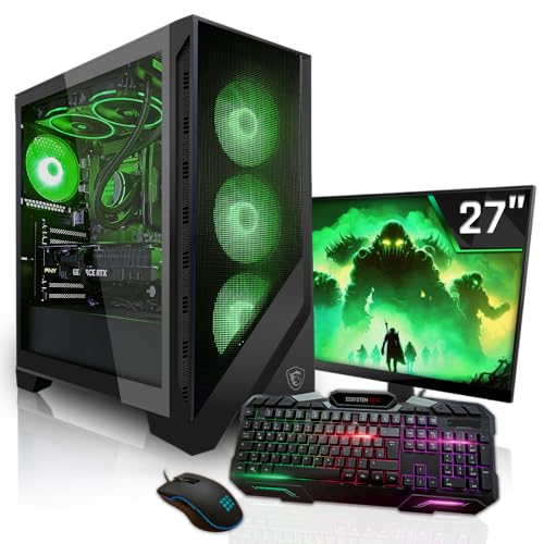 SYSTEMTREFF Gaming Komplett PC Set Intel Core i9-13900KF 24x5.8GHz | AMD Radeon RX 7800 XT 16GB DX12 | 1TB M.2 NVMe | 32GB DDR5 RAM | WLAN Desktop Paket Computer für Gamer, Gaming von SYSTEMTREFF