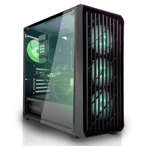 SYSTEMTREFF Gaming PC Intel Core i5-12400F 6x4.4GHz | Nvidia RTX 5060 TI 8GB DX12 | 1TB M.2 NVMe | 32GB DDR4 RAM | WLAN Desktop Computer Rechner für Gamer, Zocker & Streamer von SYSTEMTREFF