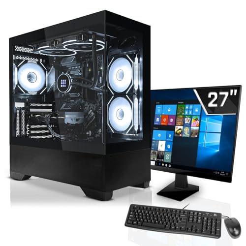 SYSTEMTREFF Office Komplett PC Set Intel Core i9-12900K 16x5.2GHz | UHD 770 4K HDMI DX12 | 1TB M.2 NVMe | 32GB DDR5 RAM | WLAN Silent Desktop Paket Computer Rechner für Büro Business Multimedia von SYSTEMTREFF