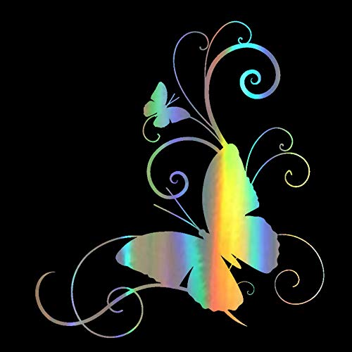5 Stück Schmetterlinge Autotattoos Selbstklebend Motorhaube Aufkleber Auto Aufkleber Wandtattoos DIY Wandkunst Handwerk Wassdichte PVC Lustige Aufkleber für Motorrad Laptop Fahrrad 15.2cm*16.6cm von SYSUII