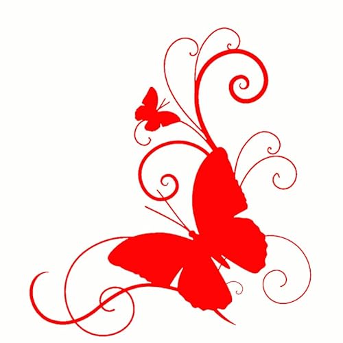 5 Stück Schmetterlinge Autotattoos Selbstklebend Motorhaube Aufkleber Auto Aufkleber Wandtattoos DIY Wandkunst Handwerk Wassdichte PVC Lustige Aufkleber für Motorrad Laptop Fahrrad 15.2cm*16.6cm von SYSUII