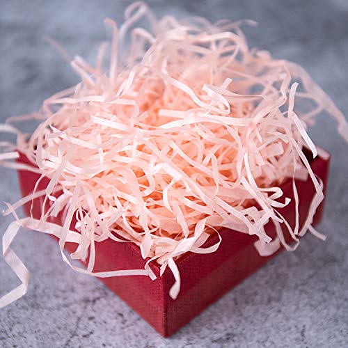 500g Raffia Füllmaterial Geschreddertes Seidenpapier Raffia Hamper Shreds Geschenk Füllmaterial Geschenkfüllung Papierschnitzel DIY und Geschenkverpackung für Geschenkbox Dekorations-Champagner Gold von SYSUII