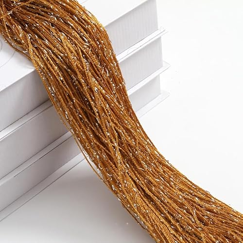 SYSUII 1 Stück Fadenvorhang Vorhang Dekovorhang 300 x 300 cm Türvorhang Hintergrundvorhang Seilvorhang Raumteiler Türvorhang Fadengardine Gardine für Insektenvorhang oder Raumteiler -Gold von SYSUII