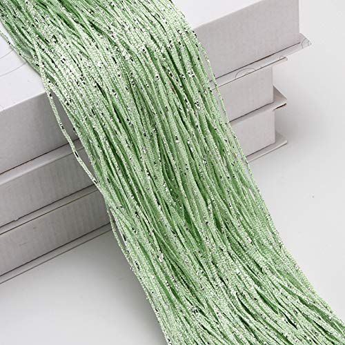 SYSUII 1 Stück Fadenvorhang Vorhang Dekovorhang 300 x 300 cm Türvorhang Hintergrundvorhang Seilvorhang Raumteiler Türvorhang Fadengardine Gardine für Insektenvorhang oder Raumteiler -hellgrün von SYSUII