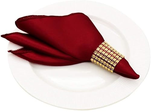 SYSUII 10 Stück Stoffservietten, weich bequem wiederverwendbar Servietten Party Satin Serviette Tischdekoration Tischservietten für Weihnachten Hochzeit Geburtstag Hotel,Restaurant,Zuhause -Weinrot SYSUII 10 Stück Stoffservietten, weich bequem wiederverwendbar Servietten Party Satin Serviette Tischdekoration Tischservietten für Weihnachten Hochzeit Geburtstag Hotel,Restaurant,Zuhause -Weinrot von SYSUII
