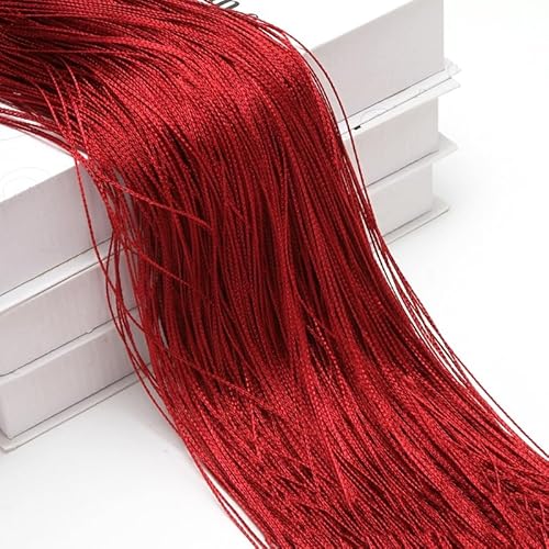 SYSUII 2 Stück 100 x 200 cm Fadenvorhang Vorhang Dekovorhang Raumteiler Türvorhang Fenstervorhang Fadenvorhänge Fadengardine für Türen, Wohnzimmer, als Raumteiler oder Dekoration, Polyester -Weinrot von SYSUII