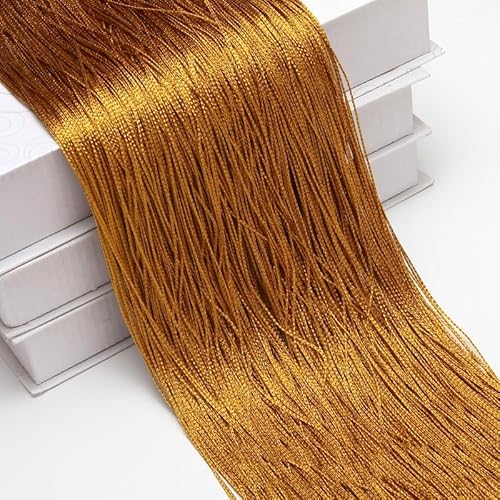 SYSUII 2X Fadenvorhang Vorhang Dekovorhang Raumteiler Türvorhang Fadengardine 300 x 300 cm Hintergrundvorhang Seilvorhang Fliegenvorhang Terrassentür Fenstervorhang Fadenvorhänge Dekovorhang-Gold von SYSUII