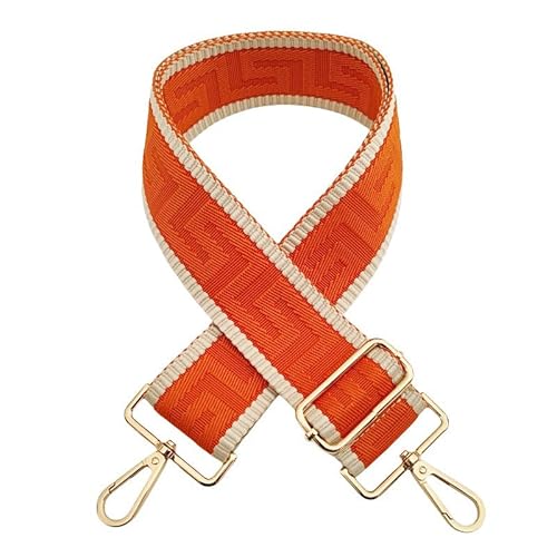 SYSUII Schultergurt für Taschen Breit 5cm,Damen Taschengurte zum Wechseln Bunt Verstellbarer Ersatzgürtel Schulterriemen mit Karabiner für Handtasche Tragetaschen Canvas Umhängetaschen -Orange SYSUII Schultergurt für Taschen Breit 5cm,Damen Taschengurte zum Wechseln Bunt Verstellbarer Ersatzgürtel Schulterriemen mit Karabiner für Handtasche Tragetaschen Canvas Umhängetaschen -Orange von SYSUII