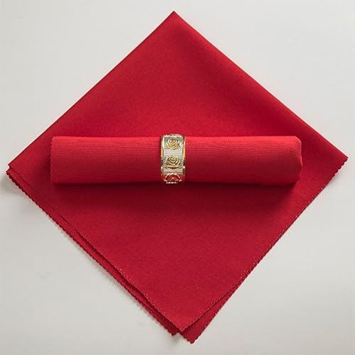 Stoffservietten, 8er Pack weiche Stoffservietten Rot Servietten 48x48cm Serviette Tischdekoration Tischservietten Wiederverwendbare für Hochzeitsszene, Geburtstagsfeier Weihnachten von SYSUII