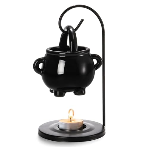 SYTHAK Duftlampe Keramik Teelicht für ätherische Öle,Duftlampe Hängender Kessel Wachsbrenner, Aroma Diffusor für ätherische öle, Wachsschmelzbrenner für Spa, Yoga,Meditation,Heimdekoration von SYTHAK