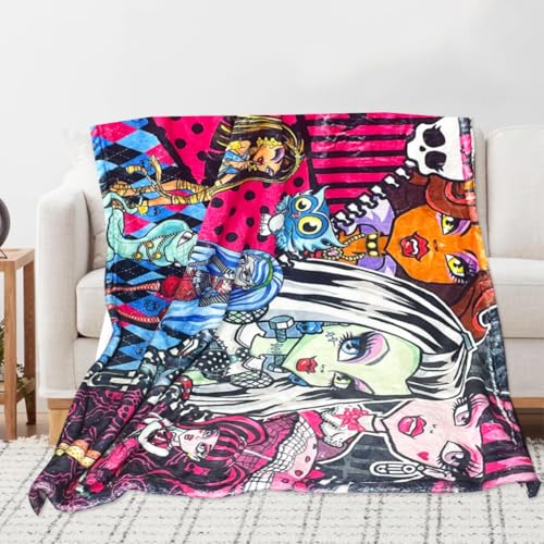 SYTTNUM Decke mit Cartoon Druck, Monster Flannel Fleece,Flannel Fleece Weich und Warm Kuscheldecke Überwurf Decke,Kinderdecke Sofadecke（100 * 70cm） von SYTTNUM