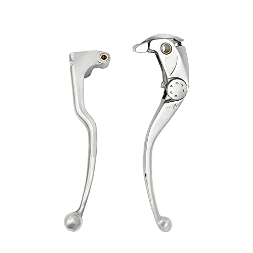 S SYUU Motorrad Hebel Bremsgriff Aluminium Bremshebel Kupplungshebel kompatibel mit Honda CBR 1000 RR CBR1000RR CBR600RR CBR 600 RR 2007-2018 Polished Silver von S SYUU