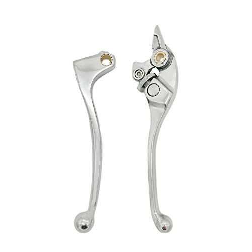 Motorrad Hebel Bremsgriff Aluminium Bremshebel Kupplungshebel für Honda CBR 600 F1/F2/F3/F4/F4i 1987-2007 CBR 900 RR 1993-1999 CB 900 919 Hornet 2002-2006 CB 600 Hornet 1998-2006 Polished Silver von S SYUU