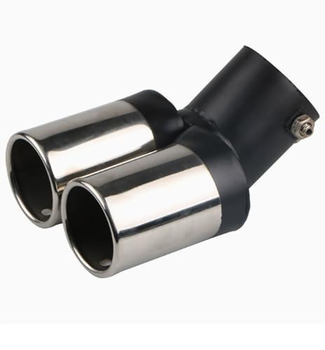 SYWHZKUH Auto Auspuffrohr für Alfa Romeo MiTo (2008 2009 2010 2011 2012 2013 2014 2015 2016 2017 2018), auspuffblende Auspuff Endrohr Auspuffrohr Austauschbare Abgassystem,Siver dobl Curve von SYWHZKUH