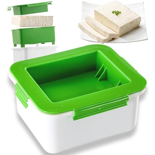 SYXLS Tofu Presser hausgemachtem, Hergestellt aus langlebigem, hausgemachtem Tofu Presse Drainer, Leicht Wasser aus Tofu Entfernen für Mehr LeckerenEffizienten, Water Press and Drainage Box (Grün) SYXLS Tofu Presser hausgemachtem, Hergestellt aus langlebigem, hausgemachtem Tofu Presse Drainer, Leicht Wasser aus Tofu Entfernen für Mehr LeckerenEffizienten, Water Press and Drainage Box (Grün) von SYXLS
