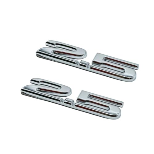 Auto Emblem für Mazda 2 2022 2023, Logo Badge Aufkleber Sticker mit Emblem für Außendekoration 3D Metall Buchstaben Aufkleber mit Logo Auto Styling Zubehör,2 PCS 2.5 von SYXWJL