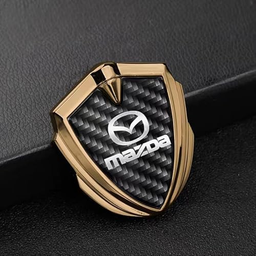 Auto Emblem für Mazda MX-5 2015-2023, Logo Badge Aufkleber Sticker mit Emblem für Außendekoration 3D Metall Buchstaben Aufkleber mit Logo Auto Styling Zubehör,Gold Auto Emblem für Mazda MX-5 2015-2023, Logo Badge Aufkleber Sticker mit Emblem für Außendekoration 3D Metall Buchstaben Aufkleber mit Logo Auto Styling Zubehör,Gold von SYXWJL