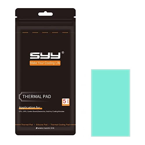 SYY Thermisches Pad, 80x40x1mm, Hochtemperaturbeständig und nicht leitend, Silikon-Thermopad für Kühlkörper/GPU/CPU/LEDs von SYY