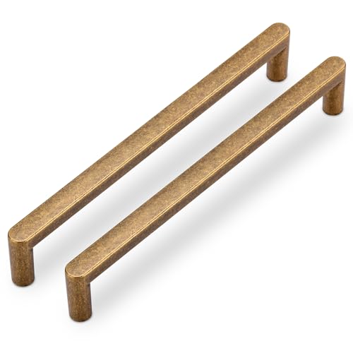6 Stück Möbelgriffe Antik Messing Schrankgriffe Küchengriffe 128MM Lochabstand Schubladen Griffe Zinklegierung für Küchenschränke ﻿ (Bronze) von SYZOW