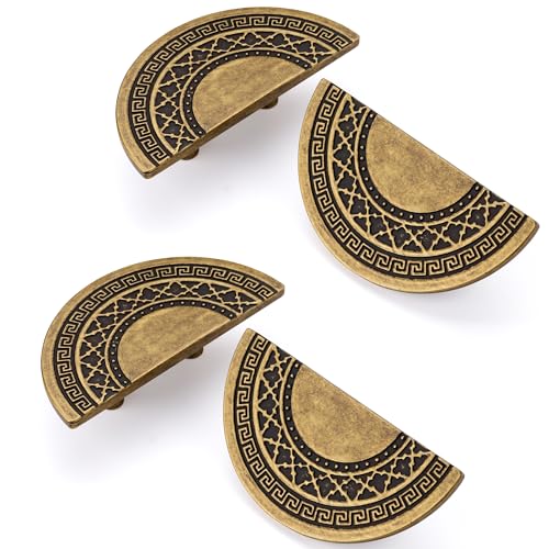 SYZOW 4 Stück Schubladengriff Griffe Bohrlochabstand 32MM Antik Vintage Zinklegierung Schrankgriffe Möbelgriff mit Schrauben für Küche Kabinett Schubladen Schrank (Typ 3) von SYZOW