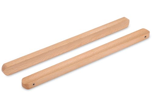 SYZOW 6 Stück Möbelgriffe Holz,Holzgriffe mit Schrauben,Schrankgriffe Holz,Lochabstand 320 mm (Hölzerne) von SYZOW