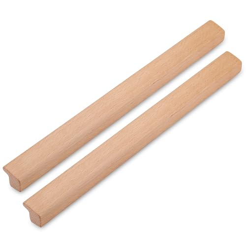 SYZOW 6 Stück Möbelgriffe Holz 320mm,Schrankgriffe Holz Küchengriffe Schubladengriffe Möbel Massiv Holzgriffe (Hölzerne) von SYZOW