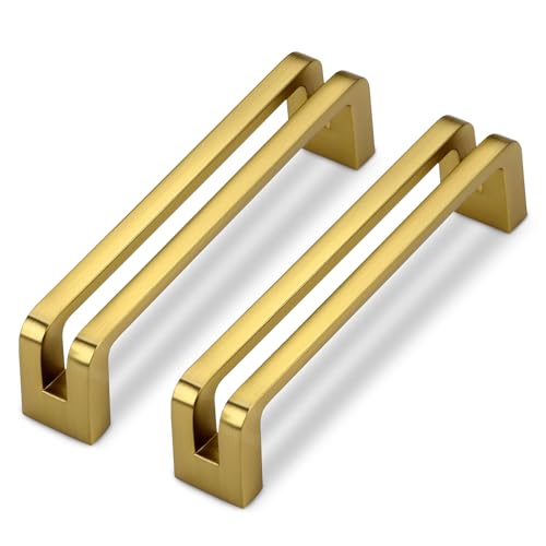SYZOW 6 Stück Möbelgriffe golden Schrankgriffe Küchengriffe 96mm Lochabstand Schubladen Griffe golden Möbelgriff SYZOW 6 Stück Möbelgriffe golden Schrankgriffe Küchengriffe 96mm Lochabstand Schubladen Griffe golden Möbelgriff von SYZOW