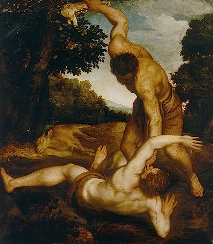Bunte Wandkunstleinwand Leinwand Gemälde Berühmtes Gemälde Samson tötet einen Philister von Andrea SchiAvosne für Wohnzimmer 60x90cm von SYlale