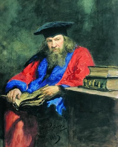 SYlale Berühmt Leinwand Kunstwerk Bilddruck Abstraktes Gemälde Porträt von dmitry Mendeleev von il'ya repin für Flurdekoration 60x90cm von SYlale