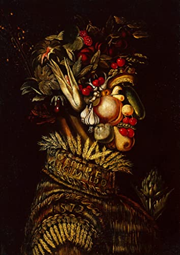 SYlale Bunte Wandkunstleinwand Leinwand Gemälde Berühmtes Gemälde Sommer von Giuseppe Arcimboldo für Wohnzimmer 60x90cm von SYlale