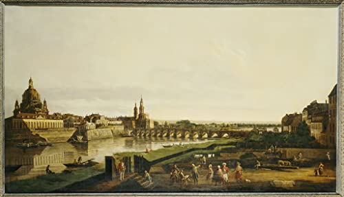 SYlale Klassische Malerei Leinwand Wandbild Wandkunst Malen Blick auf dresden vom Rechten Elbufer über der augustusbrücke von bernardo Bellotto für Bürodekoration 60x90cm von SYlale