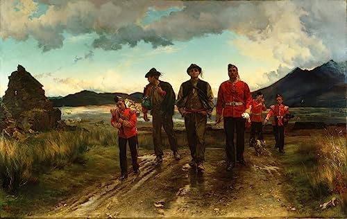 Wandkunst Bilder Poster Wandkunst Ölgemälde Gelistet für die Rekrutierung der Connaught Rangers in Irland von Lady Butler für Wanddekoration 60x90cm von SYlale