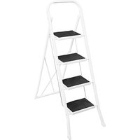 SZ Metall Klapptritt weiß 4 Stufen, H: 145,0 cm von SZ Metall
