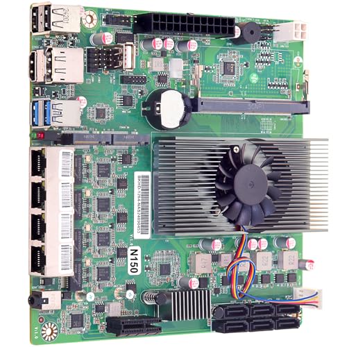 N150 NAS Motherboard, NAS Motherboard CPU Kombination, Mini ITX Mainboard mit 12. Alder Lake N100 N150, Mini ITX Board für NAS Server zum Selbermachen mit CPU Lüfter N150 NAS Motherboard, NAS Motherboard CPU Kombination, Mini ITX Mainboard mit 12. Alder Lake N100 N150, Mini ITX Board für NAS Server zum Selbermachen mit CPU Lüfter von SZBOX