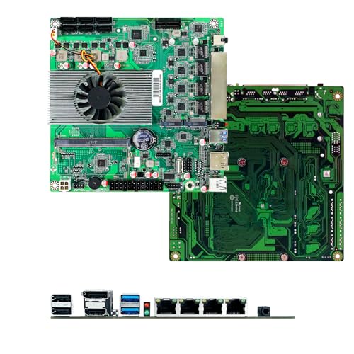 N100 NAS Motherboard, NAS Motherboard CPU Kombination, Mini ITX Mainboard mit intl N100, Mini ITX Board für NAS Server zum Selbermachen mit CPU Lüfter, Kein RAM, Kein Speicher N100 NAS Motherboard, NAS Motherboard CPU Kombination, Mini ITX Mainboard mit intl N100, Mini ITX Board für NAS Server zum Selbermachen mit CPU Lüfter, Kein RAM, Kein Speicher von SZBOX