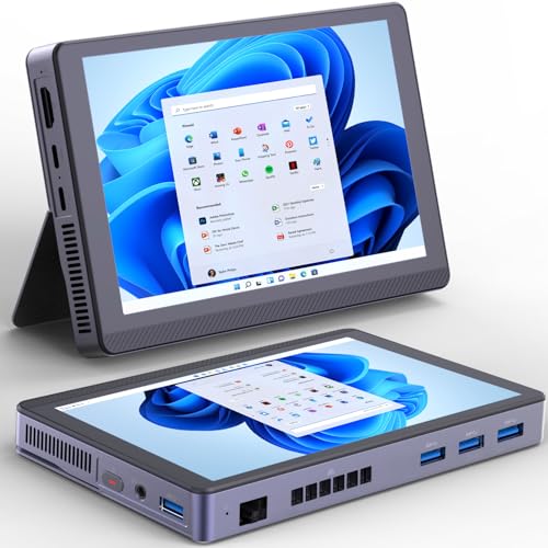 SZBOX Mini PC Computer N200 (Upgrade N150) mit Bildschirm, Tablet Computer Win11 mit LPDDR5 16GB Integriert, 512GB SSD Wifi6 BT5.2 Batterie 3400mAh, Portable PC 7 Zoll TouchBildschirm mit Lüfter SZBOX Mini PC Computer N200 (Upgrade N150) mit Bildschirm, Tablet Computer Win11 mit LPDDR5 16GB Integriert, 512GB SSD Wifi6 BT5.2 Batterie 3400mAh, Portable PC 7 Zoll TouchBildschirm mit Lüfter von SZBOX