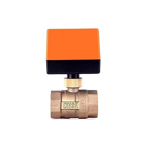 3-Draht-2-Wege-Steuerung Messing 1/2" 3/4" Elektrischer Kugelhahn Gewinde Elektrischer Kugelhahn Stabiler motorisierter Kugelhahn(12vdc,1.5 Inch) von SZBTQMUW