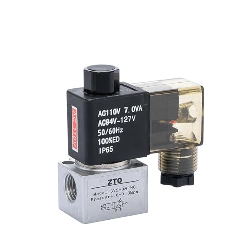 3V2-06 3V2-08 Zwei-Positionen-Dreiwege-Hochfrequenz-Vakuum-Magnetventil NC NO Direktwirkend DC12V/24V AC110V(3v2-06 Nc Dc12v) von SZBTQMUW