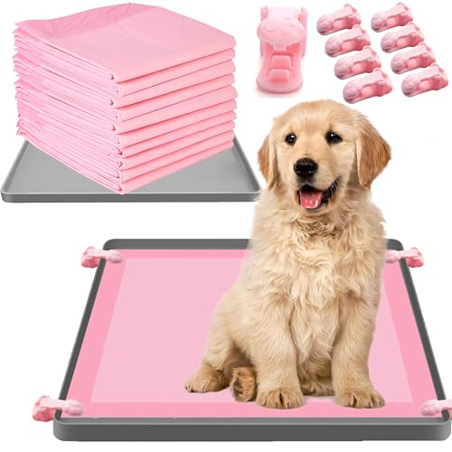 SZDN Puppy Pee Pad Tray Halter Set für Hunde, rutschfeste Silikon Hund Pee Pad, Multifunktionale Staubdichte wasserdichte, Easy Cleaning Pee Pad Tray Mit,Praktische Dinge Zu Hause SZDN Puppy Pee Pad Tray Halter Set für Hunde, rutschfeste Silikon Hund Pee Pad, Multifunktionale Staubdichte wasserdichte, Easy Cleaning Pee Pad Tray Mit,Praktische Dinge Zu Hause von SZDN