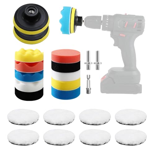 23-tlg. Auto Politur Set mit 80mm Pads – inkl. Polieraufsatz Akkuschrauber, Bohrmaschinenadapter & Klettsystem – perfektes Scheinwerfer Polierset für jede Poliermaschine Auto. 23-tlg. Auto Politur Set mit 80mm Pads – inkl. Polieraufsatz Akkuschrauber, Bohrmaschinenadapter & Klettsystem – perfektes Scheinwerfer Polierset für jede Poliermaschine Auto. von SZEBISOA