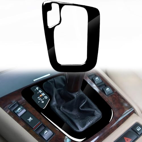 Carbon Fiber PC Vinyl Gear Shift Armaturenbrett Rahmen Abdeckung Trim Aufkleber Zubehör Dekoration Kompatibel mit BMW 3er E46 1998-2005 (Glänzend Schwarz, Typ A) von SZFJMQP